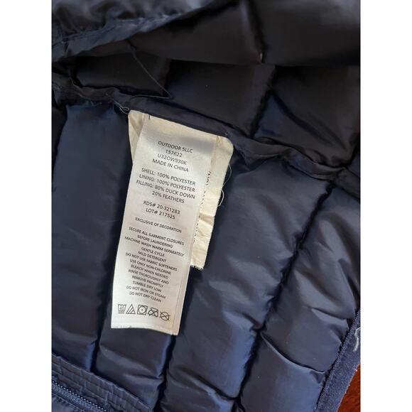 Eddie Bauer CirrusLite Down Hooded Packable Jacket Coat Navy Blue Toddler Kid 4T - Picture 5 of 5